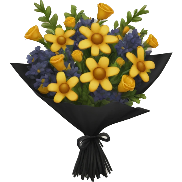Black bouquet  emoji
