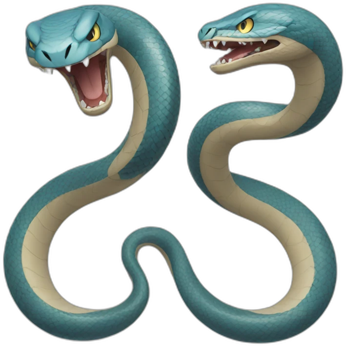 snake blue and beige angry pokemon emoji