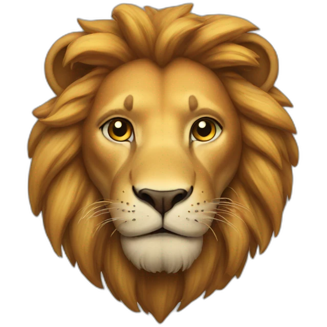 Lion in king emoji
