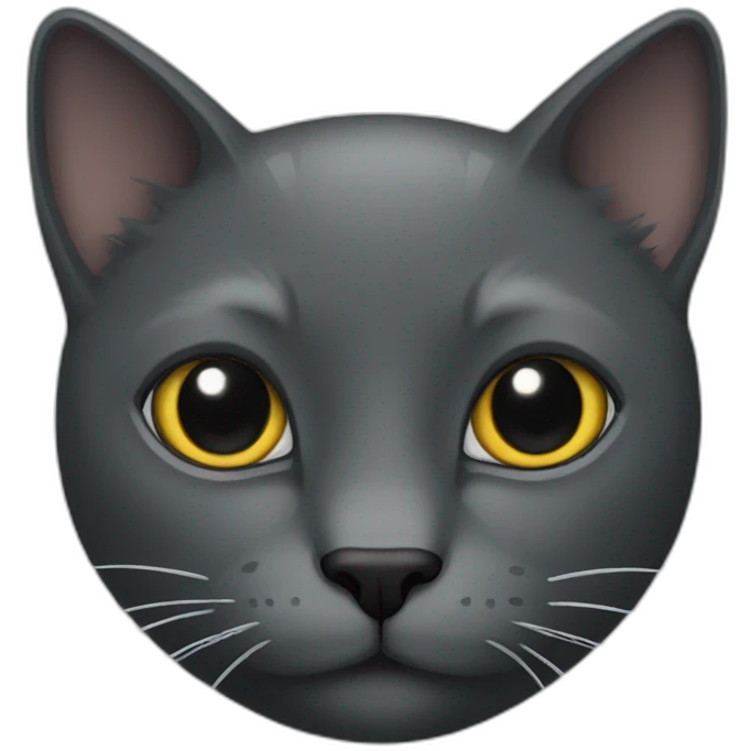 Dark gray cat emoji