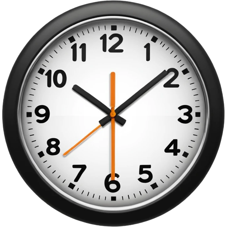clock emoji, simple, clear face emoji