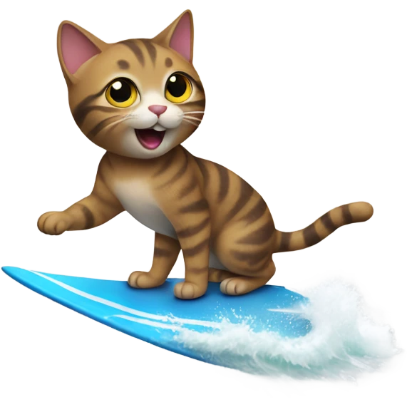 Cat surfing  emoji