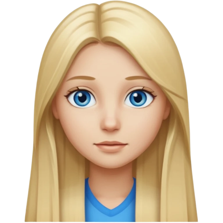 A girl with  straight long blond hair emoji