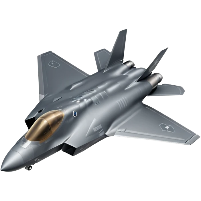 F-35 fighter jet in flight with no background. emoji