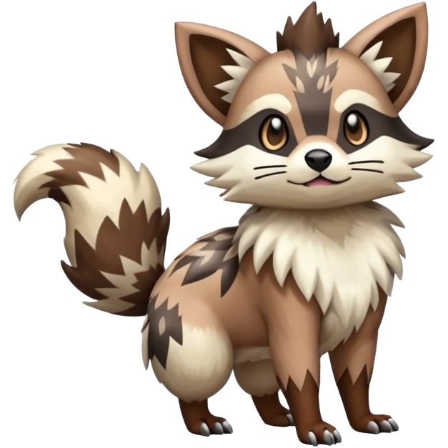  Zigzagoon-Furret-Rockruff-Hybrid (Full body) emoji