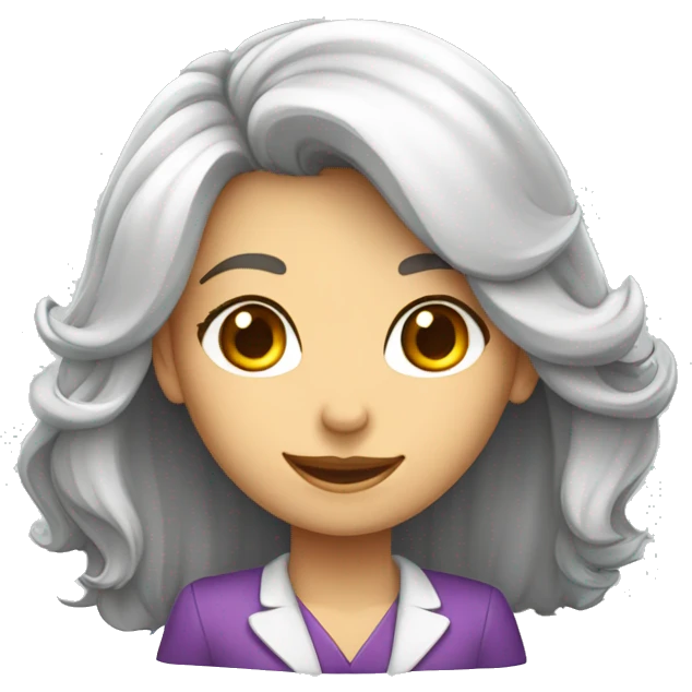 Mulher, branca, magra, cabelo liso médio, dentes bonitos, professora, cientista emoji