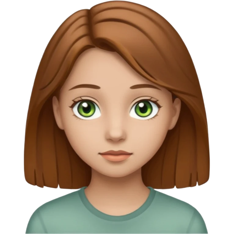 Девушка, шатенка, лет 18 с серо зелёными глазами emoji