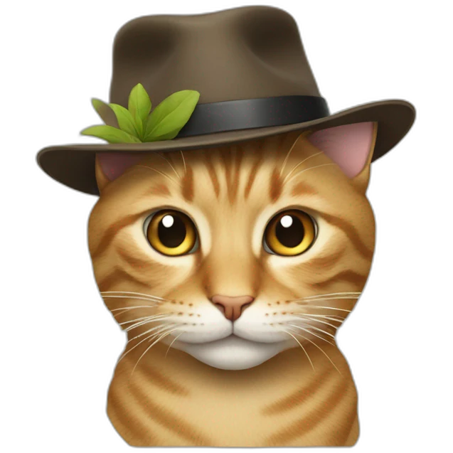 Cat with a hat emoji
