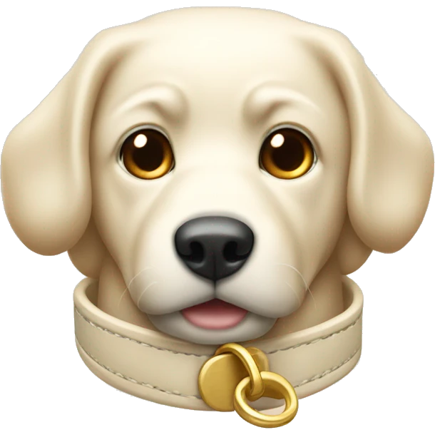 A cream collar attached to a cream lead emoji