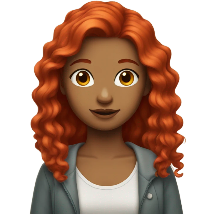 Girl with red hair emoji