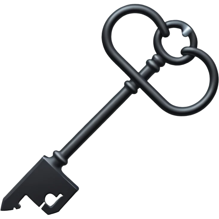 iOS emoji, minimal dark key, flat, fantasy item emoji