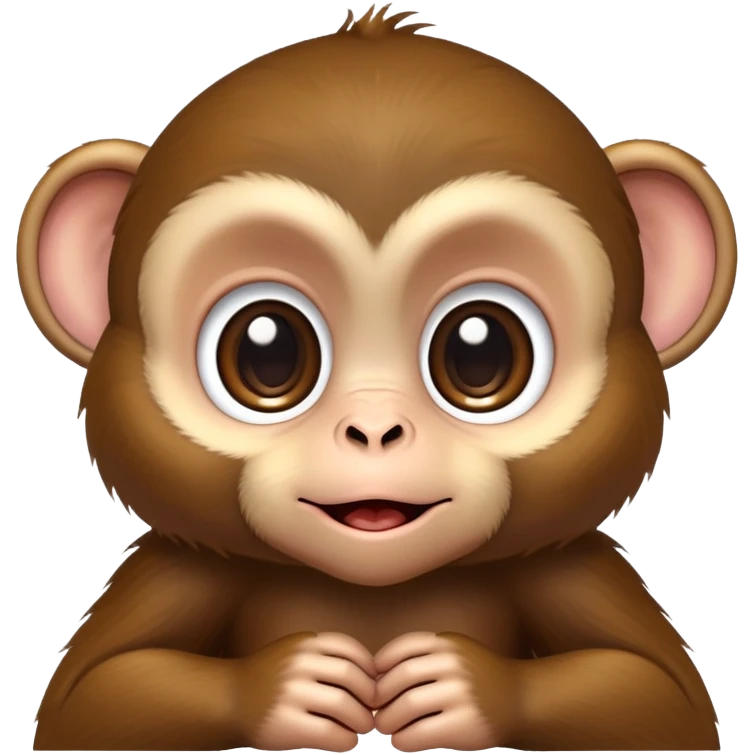 cute baby monkey with big eyes emoji
