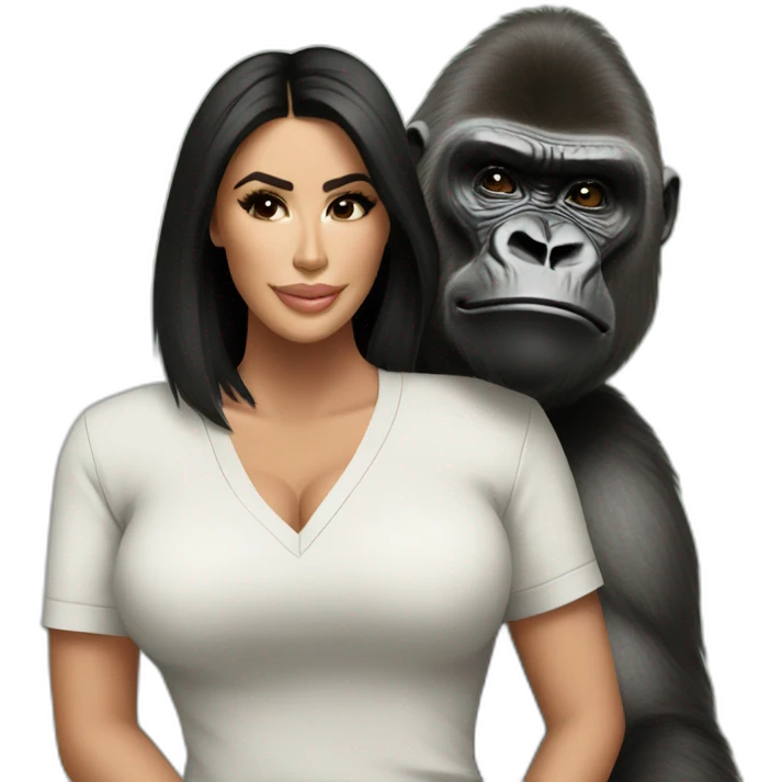 Gorilla with Kim Kardashian emoji