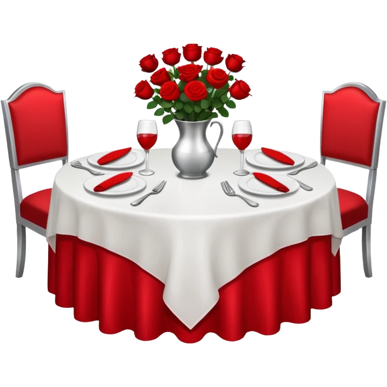 Fine dining restaurant table for two emoji