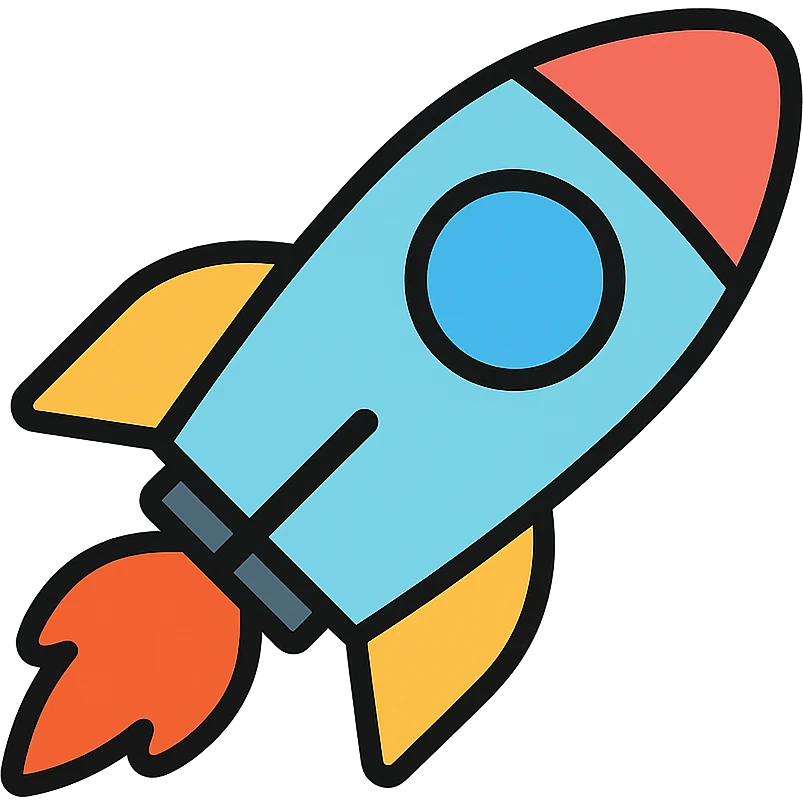 colored rocket icon emoji