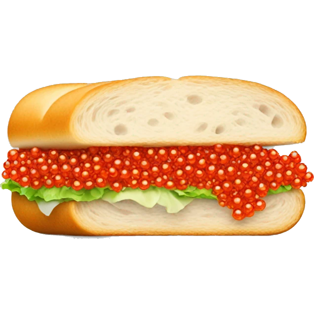 sandwich with red caviar emoji