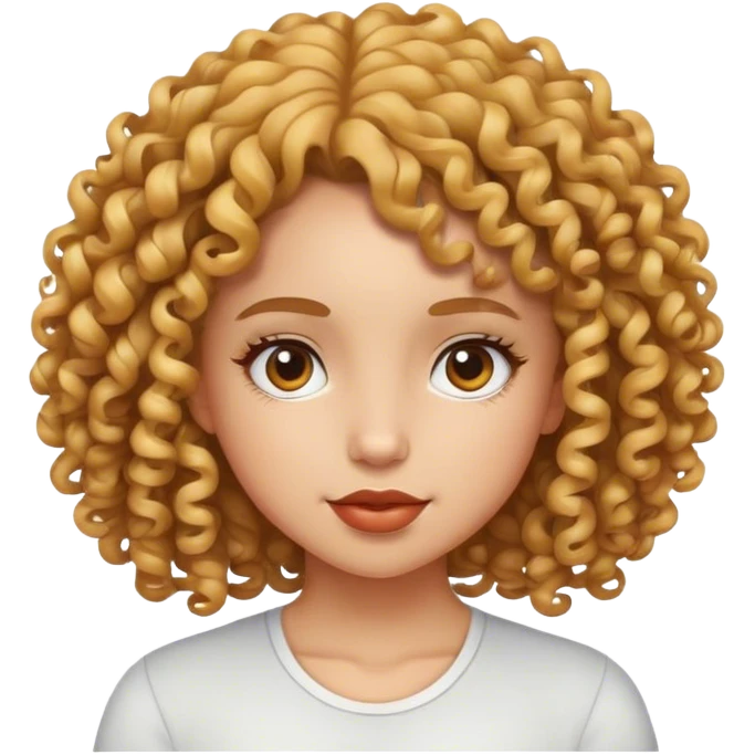Girl with curly Hair emoji