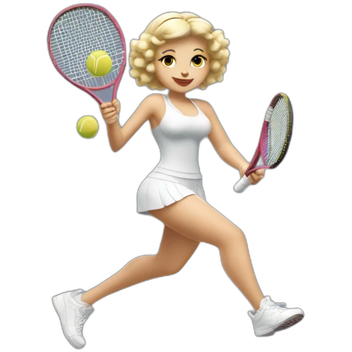 Betty boop rubia tennis emoji