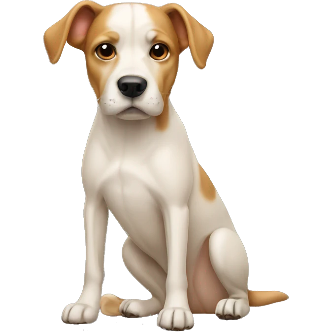 Dog body with human head emoji
