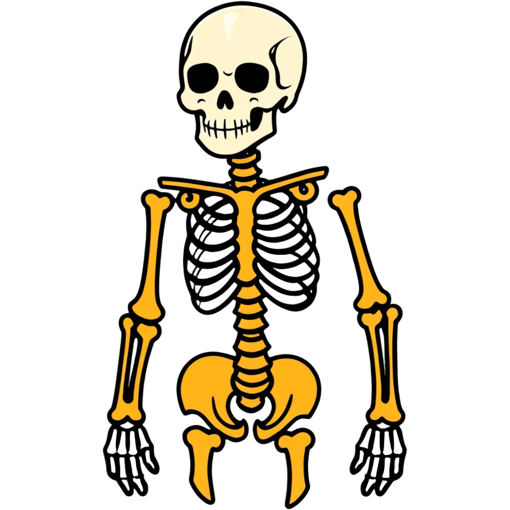 skeleton ribs without head emoji