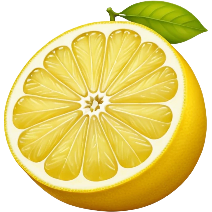 lemon cut in half  emoji