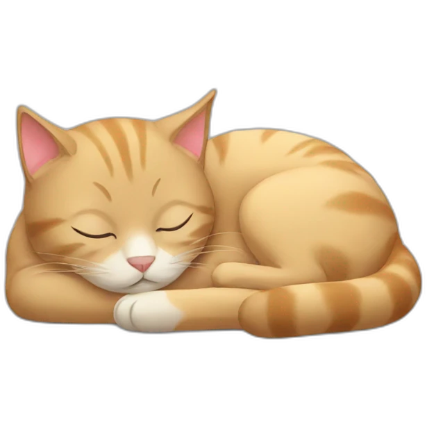 cat sleeping emoji