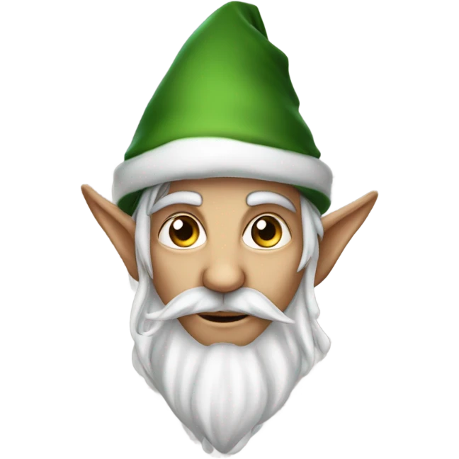 rogue male elf fantasy wearing santa hat emoji