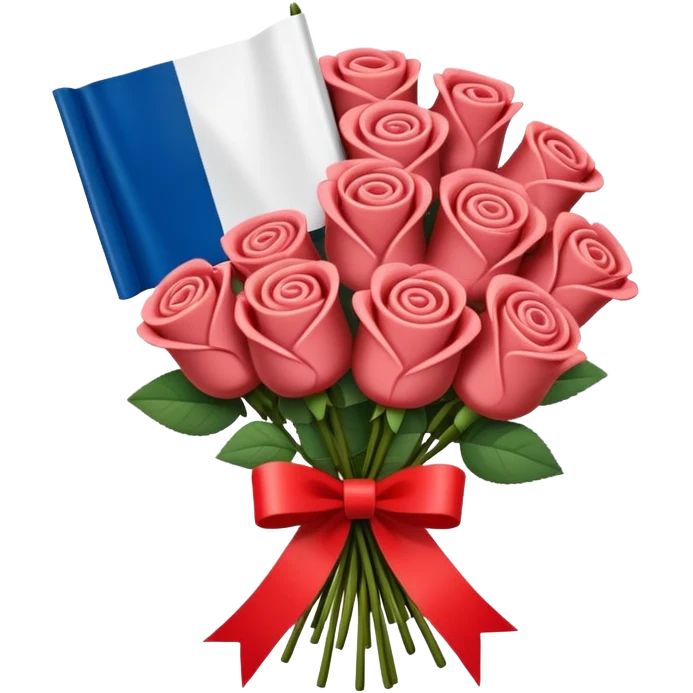 SPAM MEAT rose bouquet wrapped in french flag emoji