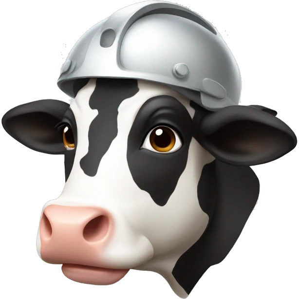 cow with helmet emoji