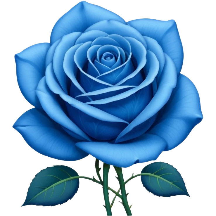 Mavi gül emoji