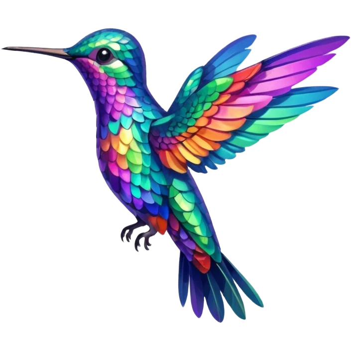 Colorful hummingbird  emoji