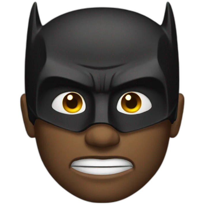 Batman has light in his eyes  emoji