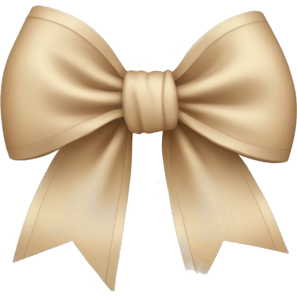 Beige bow emoji