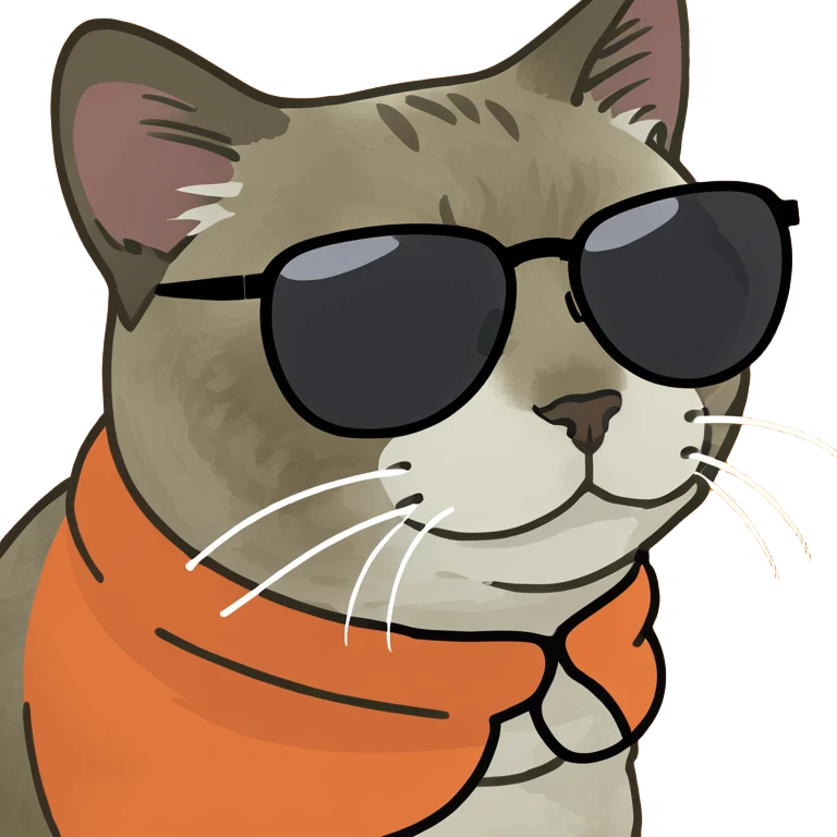 Cat with sunglasses emoji