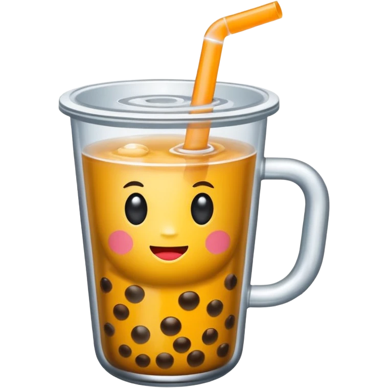 finder Mac logo drinking Boba emoji