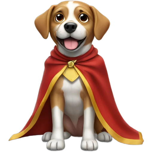 Dog with cape emoji