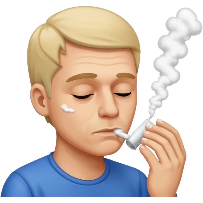 White man snorting cocaine  emoji