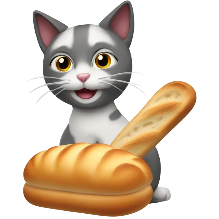 cat baking bread emoji