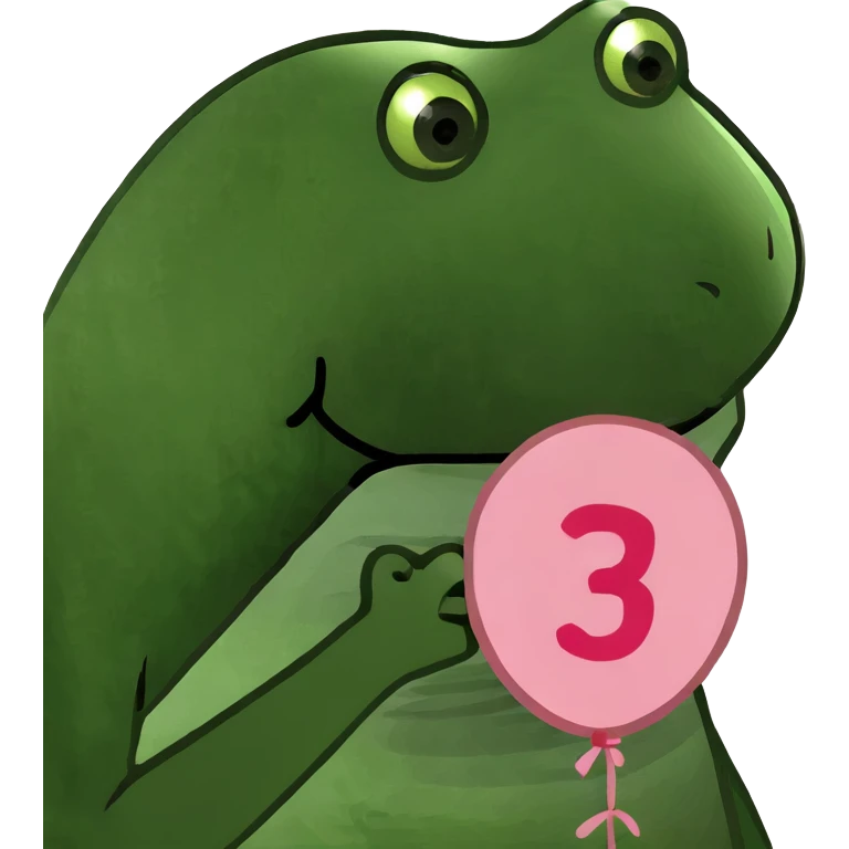 light pink balloon number 3 emoji
