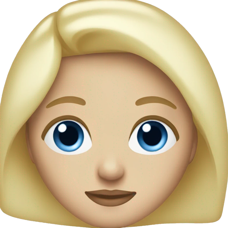blonde woman with blue eyes emoji