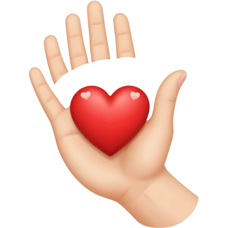 Un main qui forme un cœur emoji