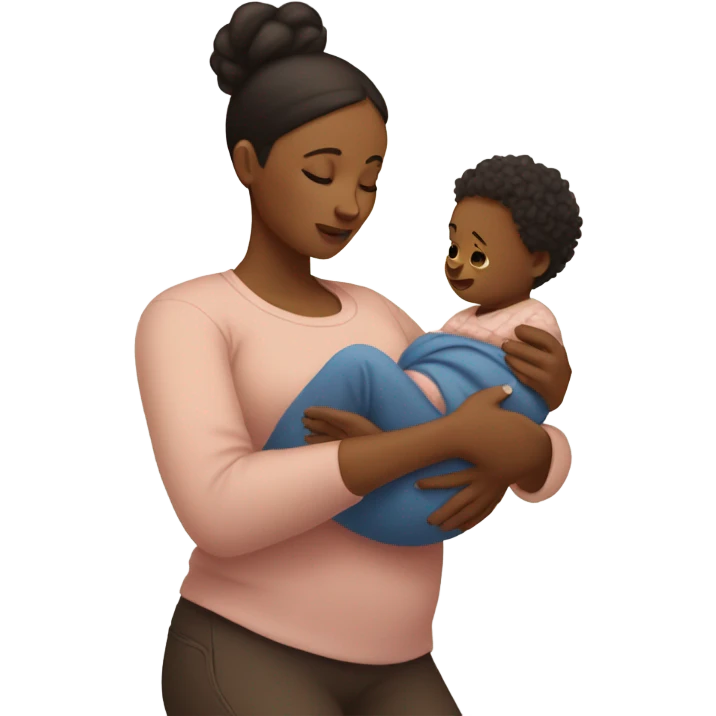 Mama rocking a baby emoji