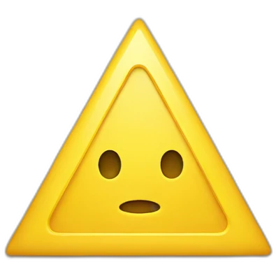 Yellow triangle smiley face emoji