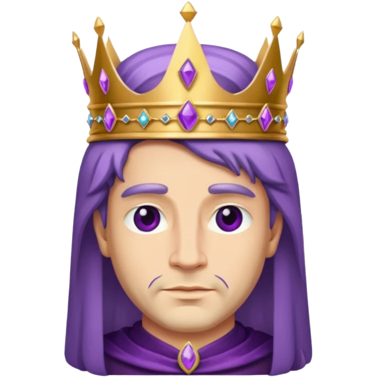 King – amethyst crown emoji