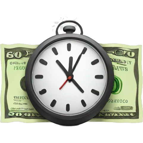 money with a clock emoji