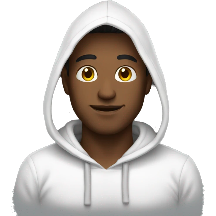a guy in white hoodie emoji