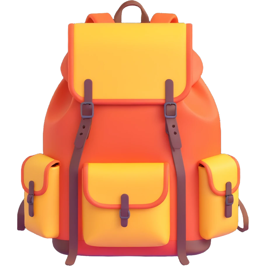 camping backpack emoji