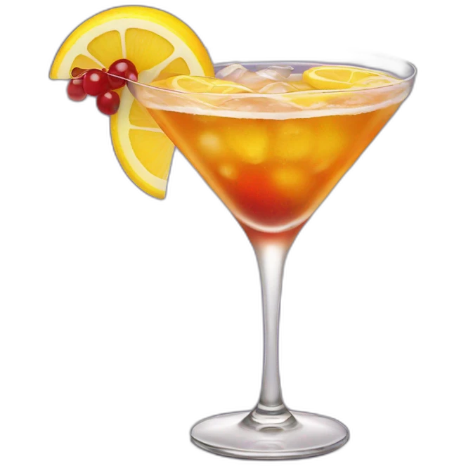 Smiling cocktail emoji