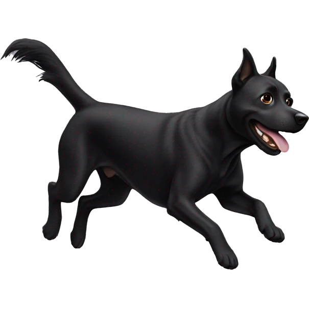 Black Dog Flying emoji
