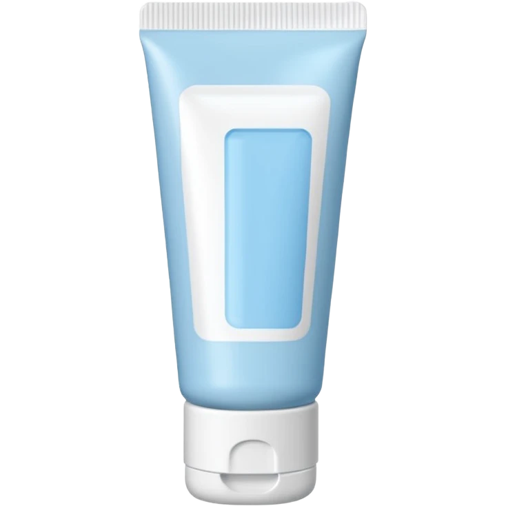 ointment tube light blue and white, thin emoji
